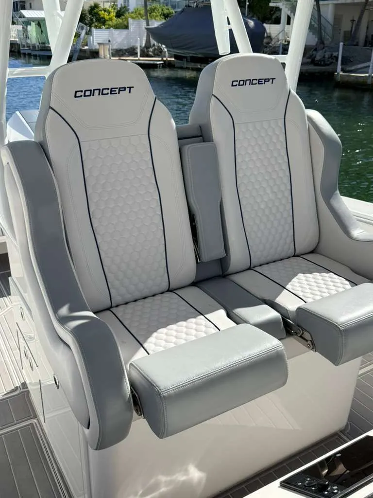 Slide: The Image of Luxurious seating in the 2023 Concept 39' Open boat. - 4