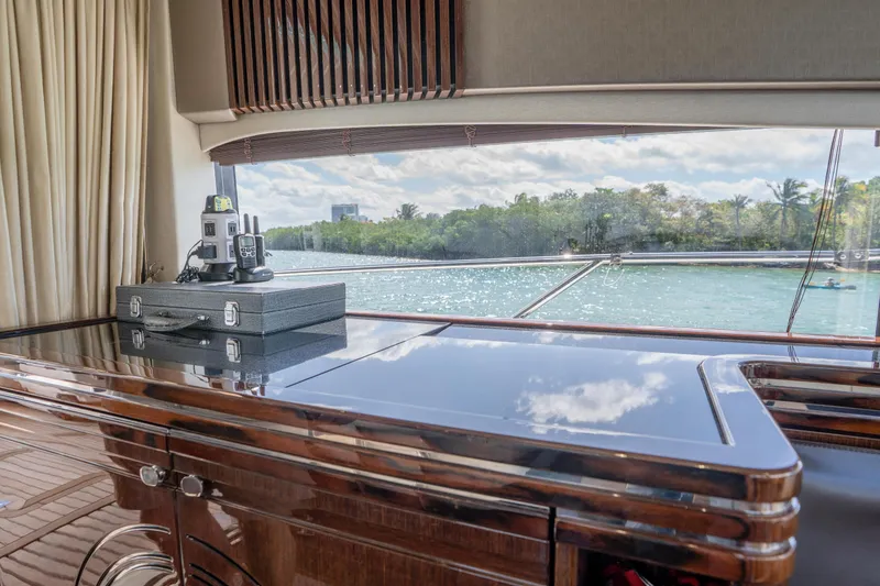 Slide: The Image of Luxurious interior of 2014 Sunseeker 68 Sport Yacht with scenic water view. - 26