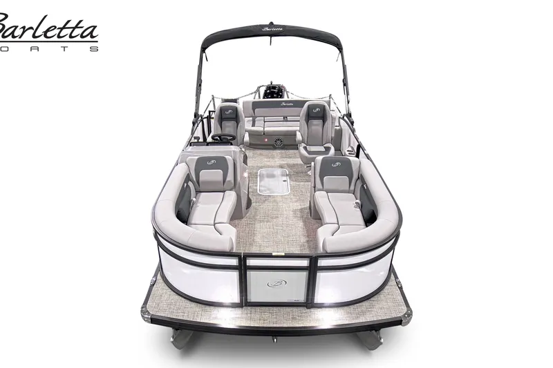 Slide: The Image of 2026 Barletta ARIA 22UC pontoon boat with luxurious seating and sleek design. - 5
