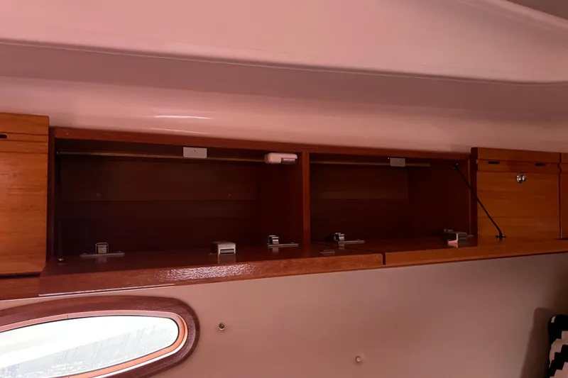 Slide: The Image of Interior wooden storage cabinets on a 2008 Bavaria 40 Vision yacht. - 34