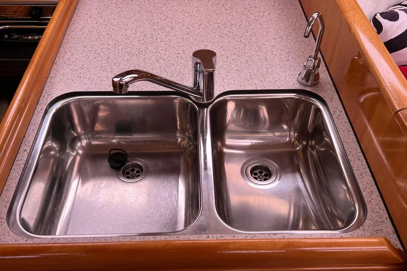Slide: The Image of Stainless steel double sink in 2008 Bavaria 40 Vision yacht kitchen. - 20