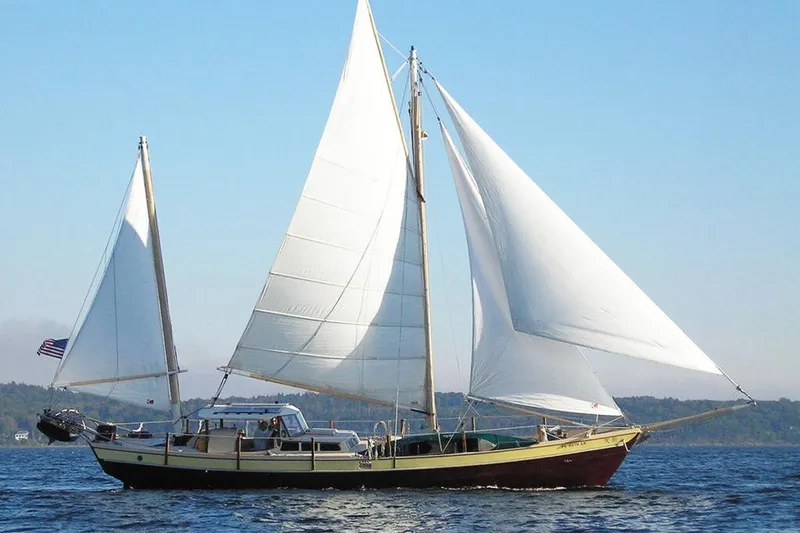 The Image of Sailing yacht Parker Marine Enterprises Lorcha 50, 2002 model, on open water. - 1