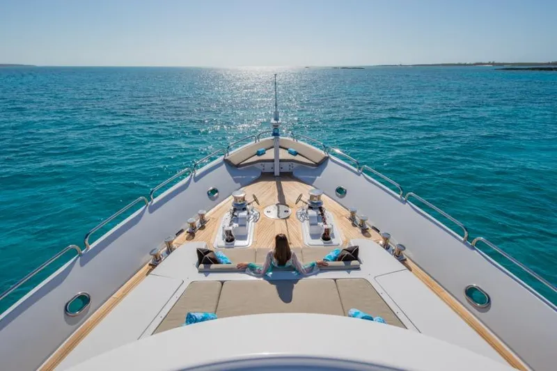 Slide: The Image of Luxurious 1988 Van Mill Custom yacht cruising on serene blue waters. - 83