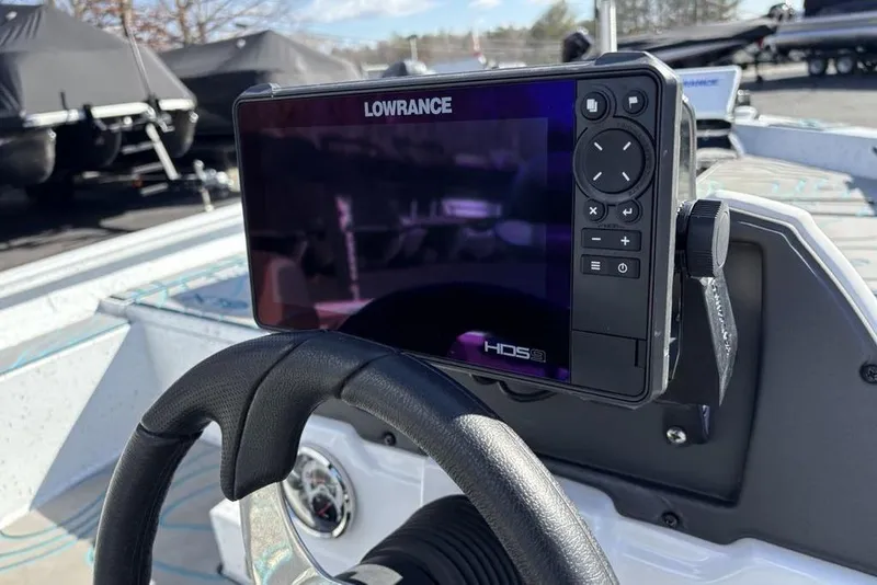 Slide: The Image of Boat dashboard featuring Lowrance HDS display on 2022 Xpress X19 Pro. - 20