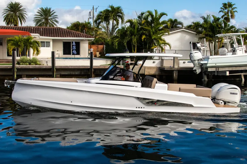 The Image of STERK 31 boat 2025 on water with tropical backdrop. - 0