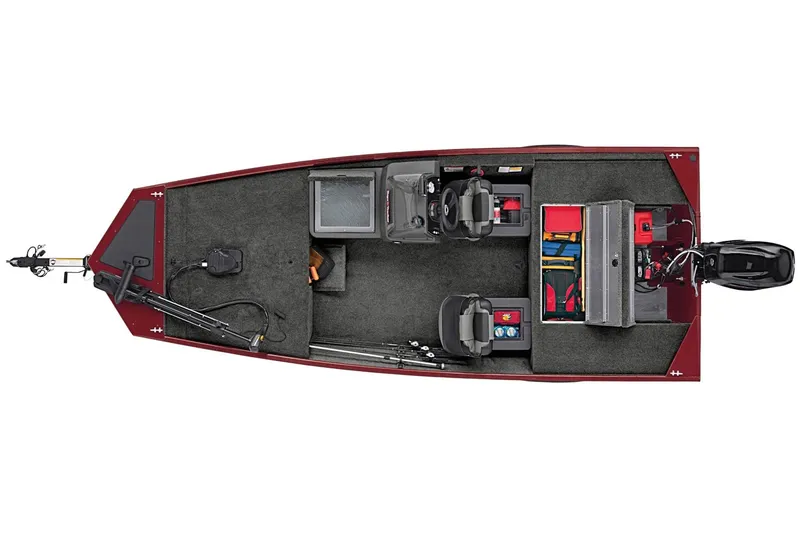 Slide: The Image of 2026 Tracker Bass Tracker Classic XL boat, top view, showing seating and storage layout. - 3