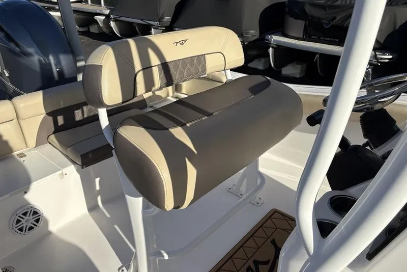 Slide: The Image of Tidewater 210 LXF 2018 boat seat and helm station. - 20