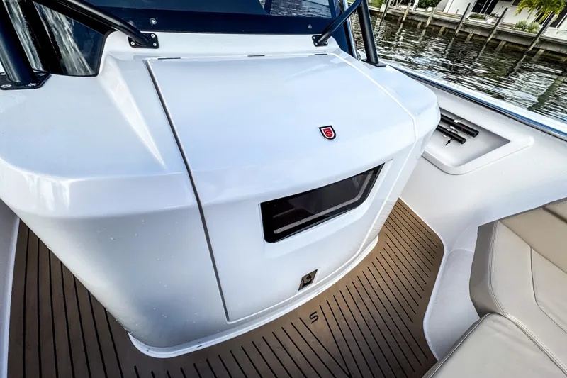 Slide: The Image of Interior of STERK 31 boat, 2025 model, featuring modern design. - 17