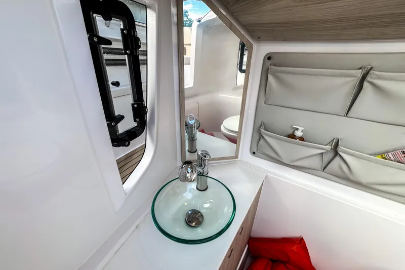 Slide: The Image of Modern bathroom in STERK 31 motorhome, year 2025. - 18