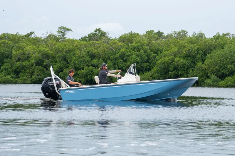 Slide: The Image of Boston Whaler 170 Montauk 2026 on calm water. - 0