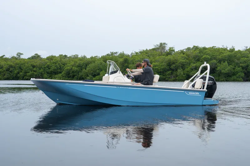 Slide: The Image of Boston Whaler 170 Montauk 2026 on calm water. - 11