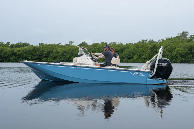 Slide: The Image of Boston Whaler 170 Montauk 2026 on calm water. - 12
