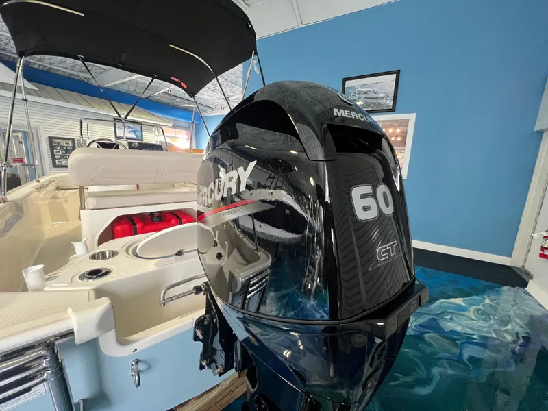 Slide: The Image of Boston Whaler 150 Montauk 2026 with Mercury 60 HP engine. - 29