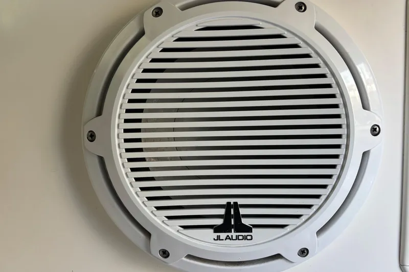 Slide: The Image of White JL Audio speaker on 2004 Tiara Yachts 3600 Sovran. - 31