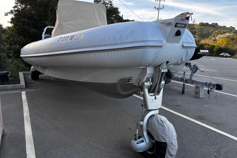 Slide: The Image of 2020 Sealegs 9m Amphibious RIB parked, showcasing its unique amphibious capabilities. - 2