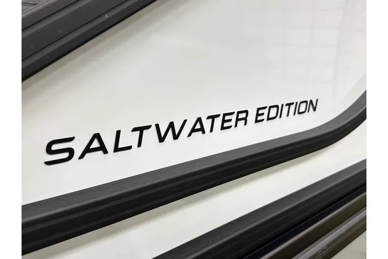 Slide: The Image of 2026 Evotti 723CS Saltwater Edition logo on sleek white surface. - 12