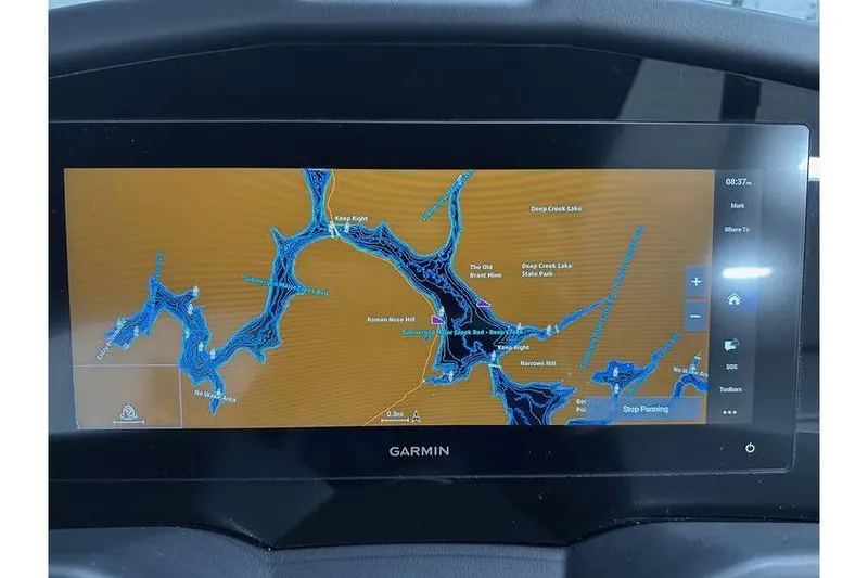 Slide: The Image of Garmin navigation display in 2026 Evotti 723CS showing detailed map routes. - 31