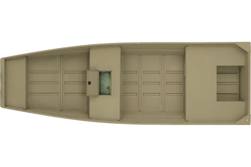Slide: The Image of 2026 Tracker Grizzly 15 Jon boat, top view, showcasing spacious interior layout. - 3