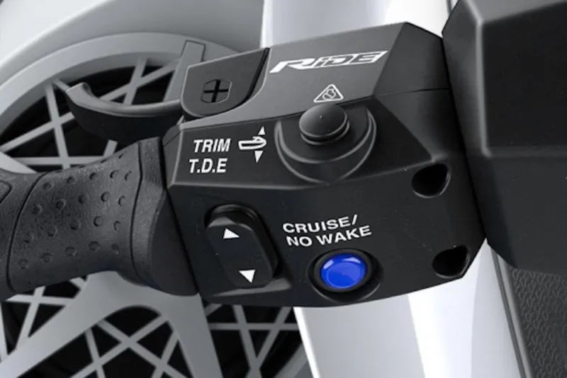 Slide: The Image of Close-up of 2026 Yamaha WaveRunner FX Cruiser HO handle controls. - 7