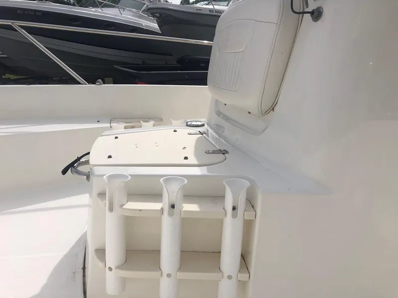 Slide: The Image of Interior view of a 2012 Boston Whaler 200 Dauntless boat. - 9