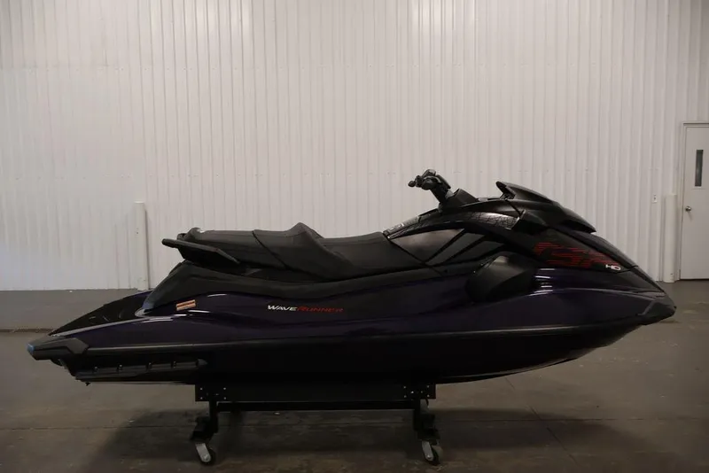 Slide: The Image of 2026 Yamaha WaveRunner GP HO in a garage, front view. - 20