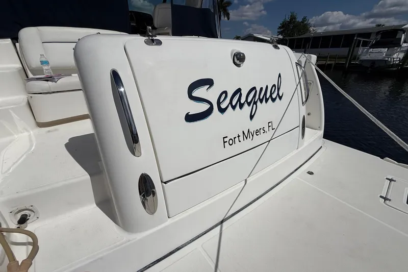 Slide: The Image of 2004 Tiara Yachts 3600 Sovran named "Seaquel" docked in Fort Myers, FL. - 5