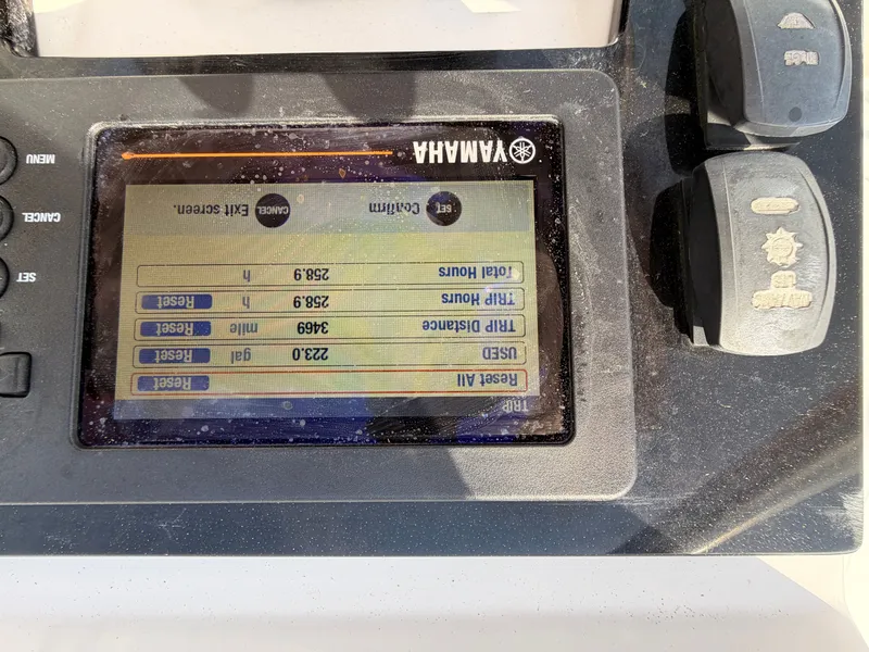 Slide: The Image of Yamaha display on BlackJack 224 boat, 2019 model. - 11