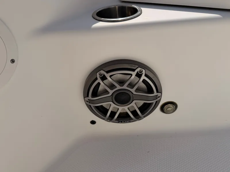 Slide: The Image of Speaker on a 2019 BlackJack 224 boat. - 18