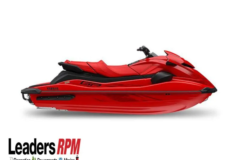The Image of 2026 Yamaha WaveRunner GP SVHO in vibrant red, side view. - 0