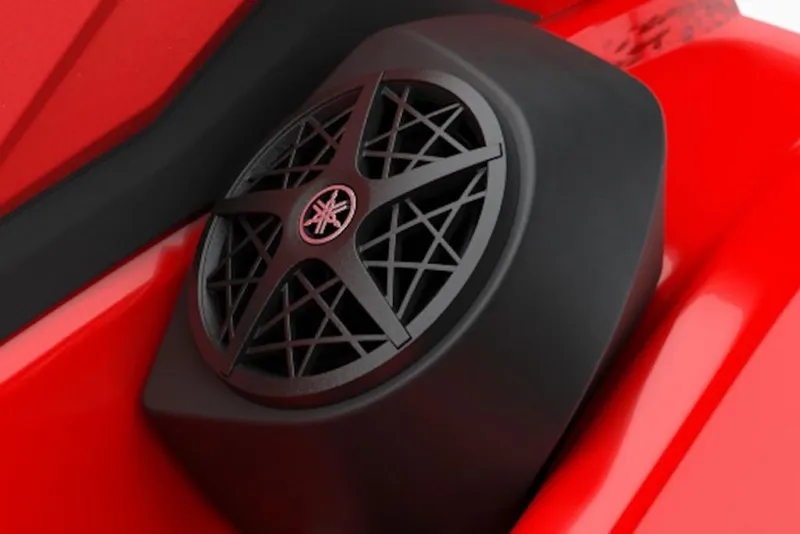 Slide: The Image of 2026 Yamaha WaveRunner GP SVHO in vibrant red, showcasing sleek design and handlebars. - 4