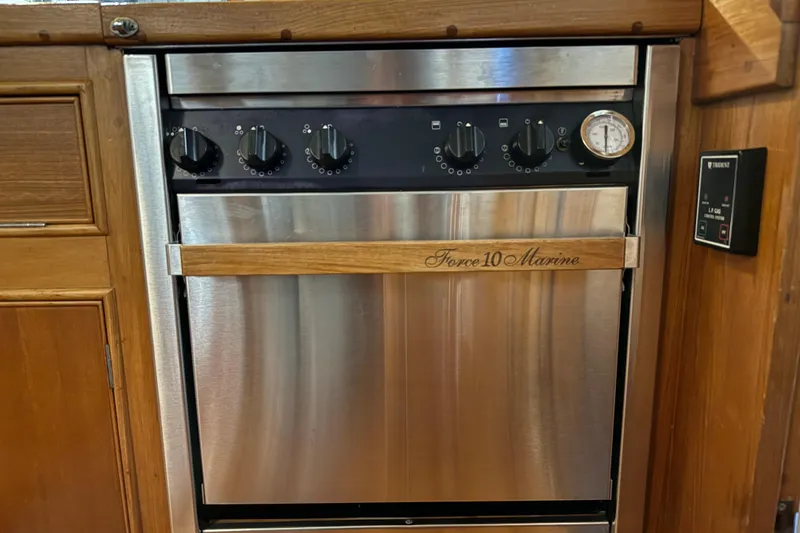 Slide: The Image of Force 10 Marine oven in 1991 Grand Banks 42 Classic yacht kitchen. - 28