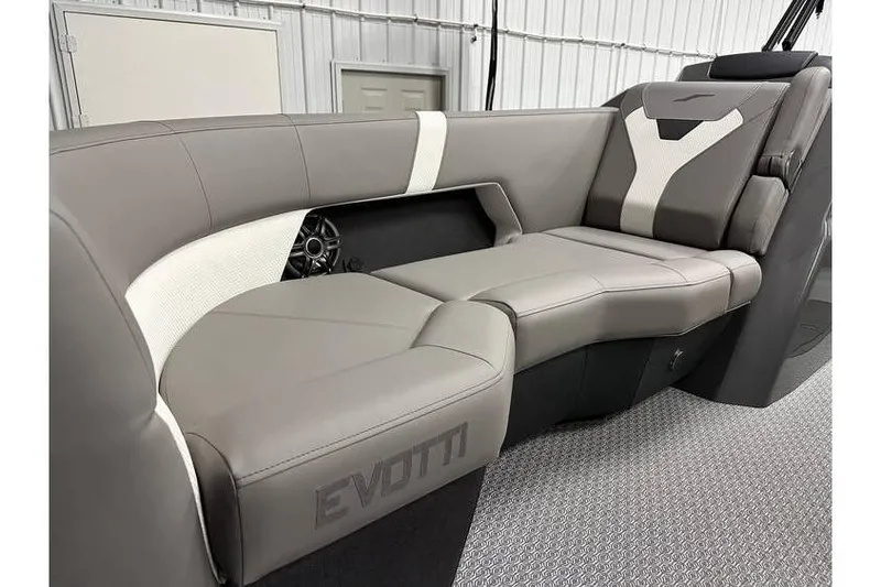 Slide: The Image of Luxurious interior seating of 2026 Evotti 521CS boat with modern design and premium materials. - 25