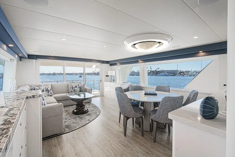 Slide: The Image of Luxurious interior of a Northcoast Yacht with ocean view. - 49