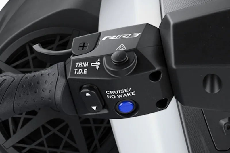 Slide: The Image of Close-up of 2026 Yamaha WaveRunner FX HO handlebar controls. - 4