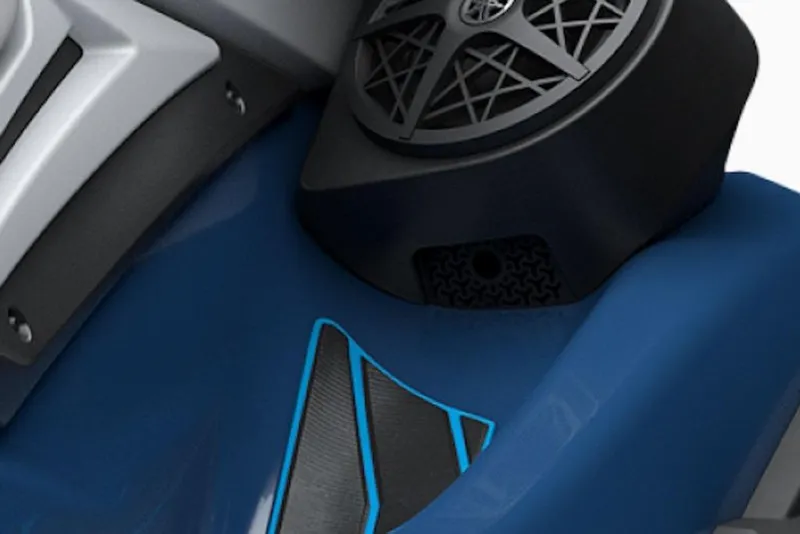 Slide: The Image of 2026 Yamaha WaveRunner FX HO, blue body with speaker detail. - 6