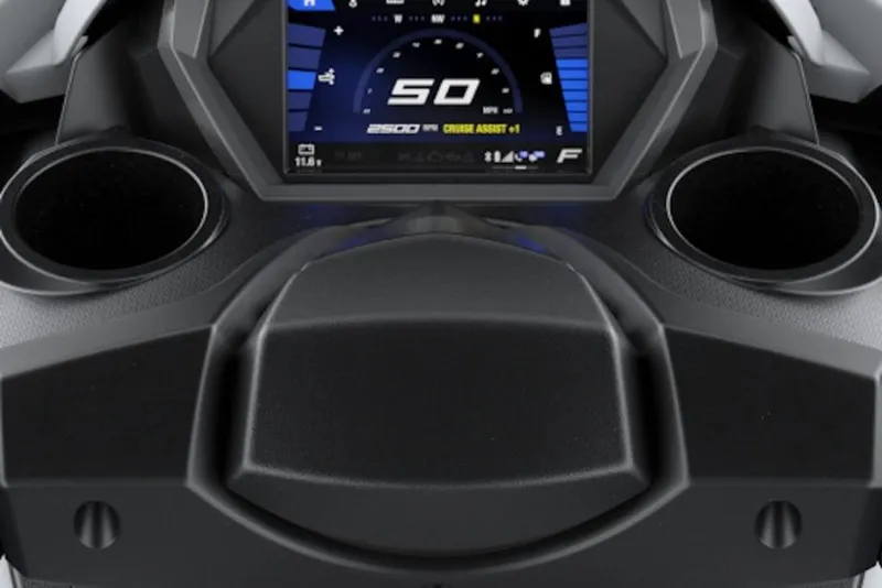 Slide: The Image of Dashboard of 2026 Yamaha WaveRunner FX HO with digital display and controls. - 8