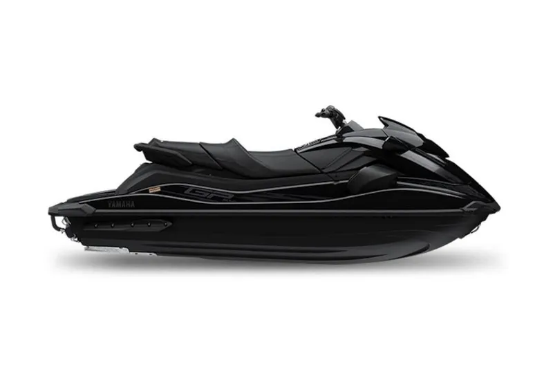 The Image of 2026 Yamaha WaveRunner JetBlaster in black and blue, side view. - 1