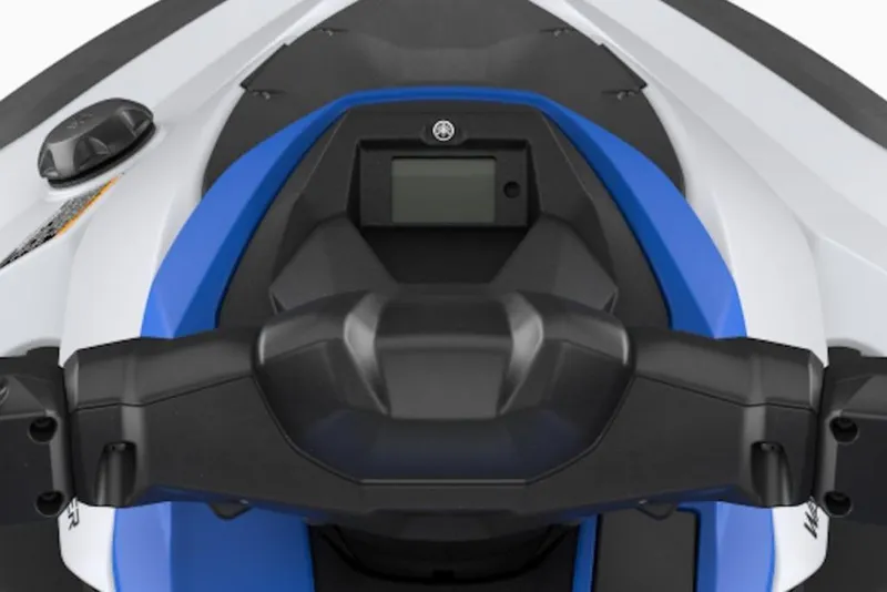 Slide: The Image of 2026 Yamaha WaveRunner JetBlaster dashboard with blue accents and digital display. - 4
