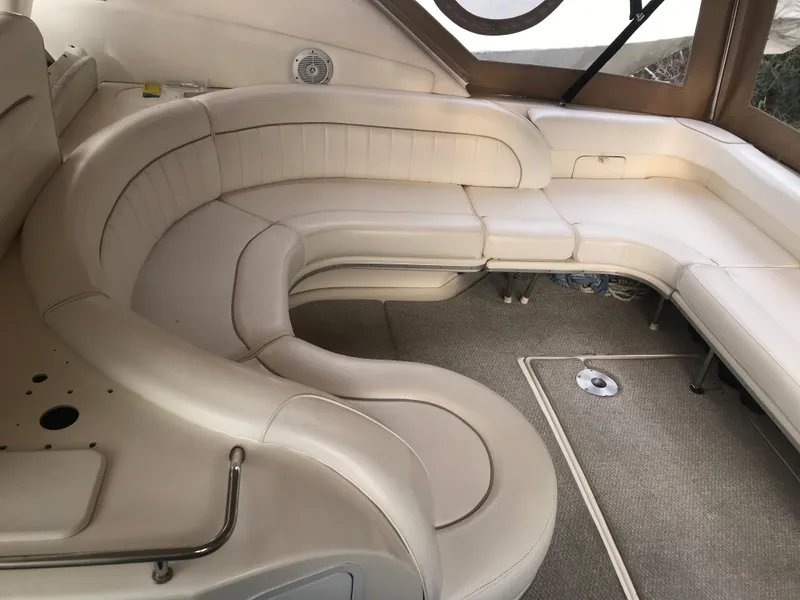 Slide: The Image of Luxurious interior seating of 1995 Sea Ray 450 Sundancer yacht. - 20