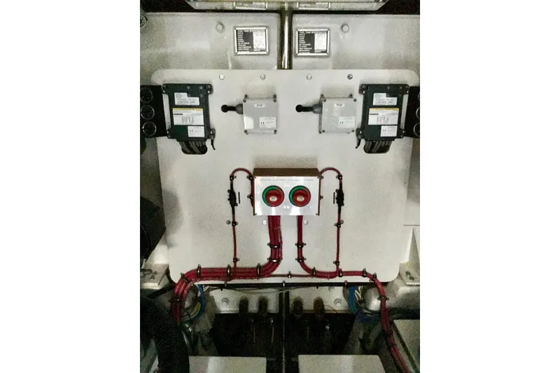 Slide: The Image of Engine room control panel of 2008 Grand Banks 59 Aleutian RP yacht. - 20