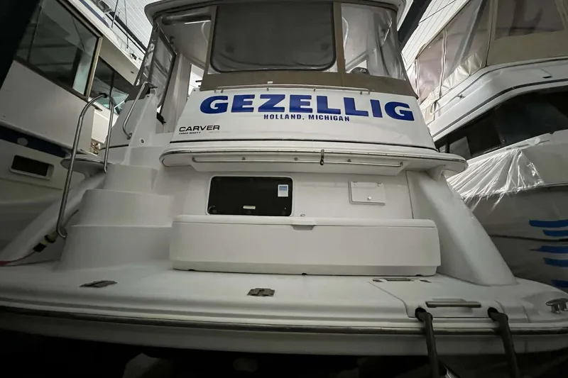 Slide: The Image of 2001 Carver 396 Motor Yacht "Gezellig" docked in Holland, Michigan. - 3