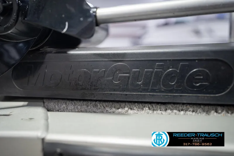 Slide: The Image of Close-up of MotorGuide trolling motor on 2007 Tracker Tournament V-18 boat. - 47