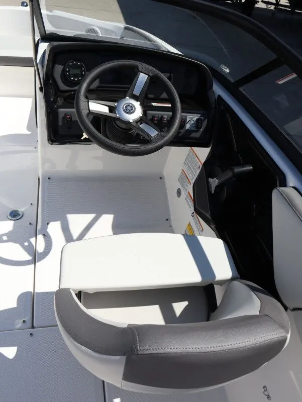 Slide: The Image of Interior view of 2026 Yamaha SX190 boat cockpit with steering wheel. - 11