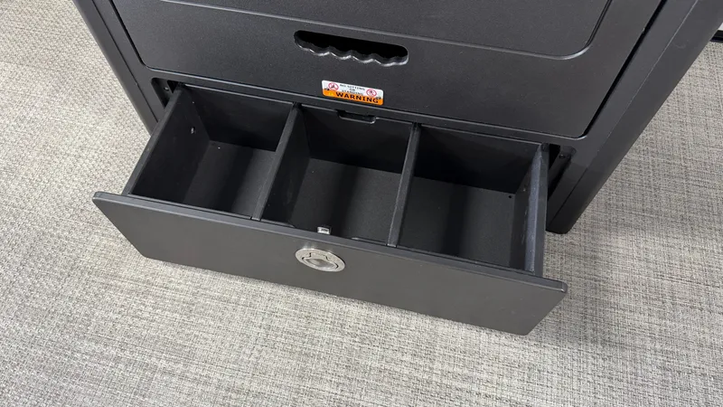 Slide: The Image of Open drawer of Barletta A22F 2026 with compartments. - 33