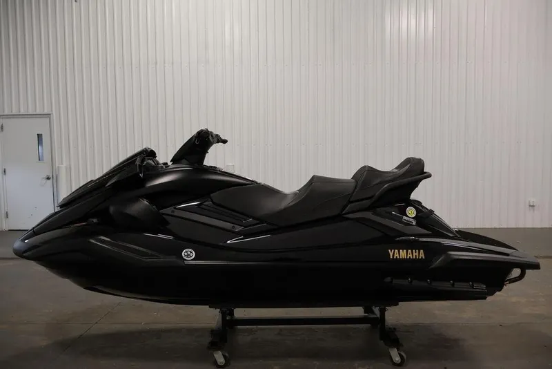 Slide: The Image of 2026 Yamaha WaveRunner FX Limited SVHO in sleek black, displayed indoors. - 19