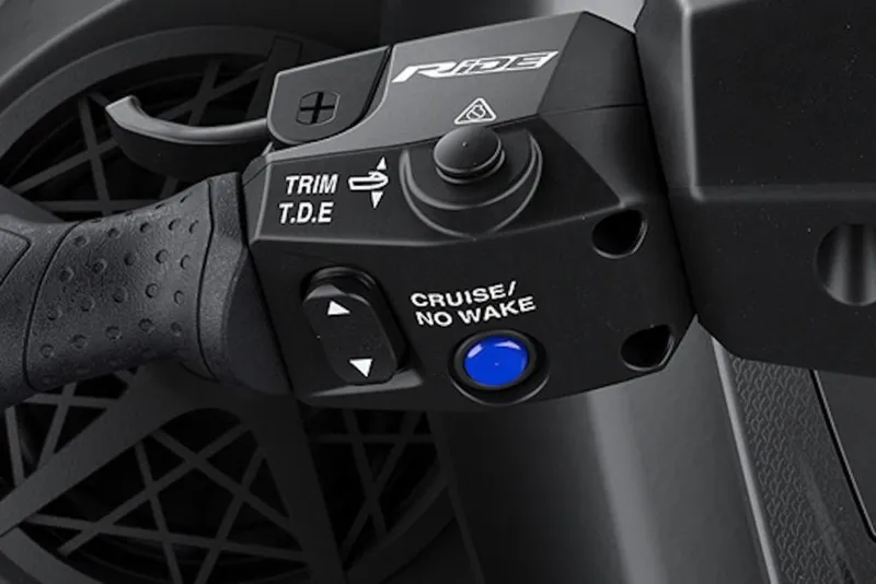 Slide: The Image of Close-up of 2026 Yamaha WaveRunner FX Limited SVHO handlebar controls. - 9