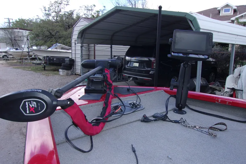 Slide: The Image of 2012 Tracker Pro Team 175 TXW boat with Garmin fishfinder and MotorGuide trolling motor. - 11