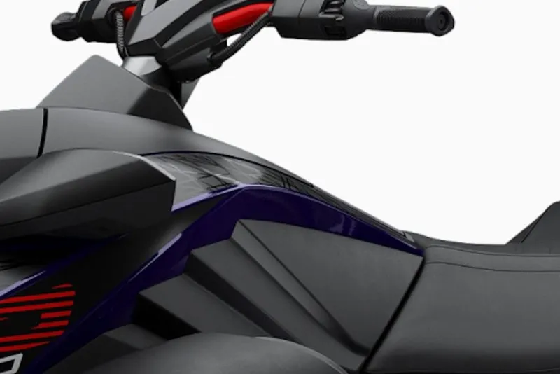 Slide: The Image of 2026 Yamaha WaveRunner GP HO, sleek design, black and purple accents, ergonomic handlebars. - 3
