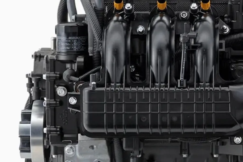 Slide: The Image of Close-up of 2026 Yamaha WaveRunner JetBlaster LTD engine components, showcasing intricate design details. - 21