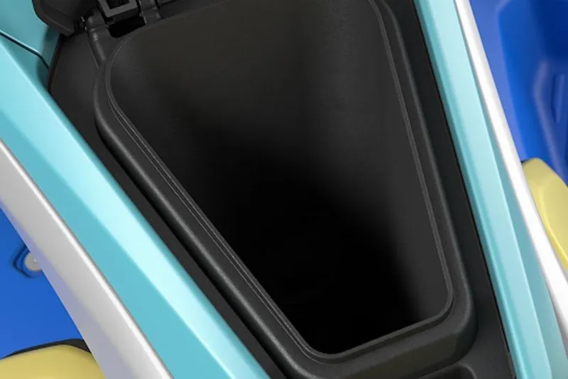 Slide: The Image of 2026 Yamaha WaveRunner JetBlaster PRO 2-Up storage compartment, close-up view. - 2